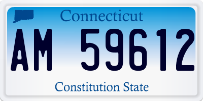 CT license plate AM59612