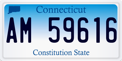 CT license plate AM59616