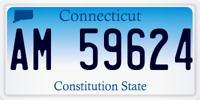 CT license plate AM59624