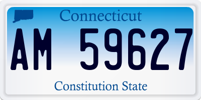 CT license plate AM59627