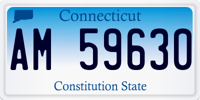 CT license plate AM59630