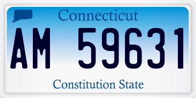 CT license plate AM59631