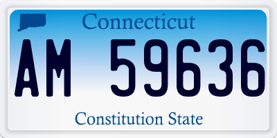 CT license plate AM59636