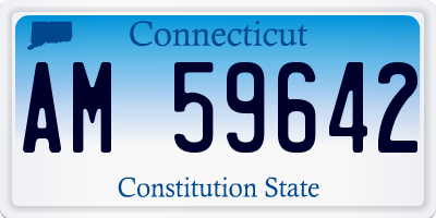 CT license plate AM59642