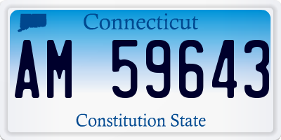 CT license plate AM59643