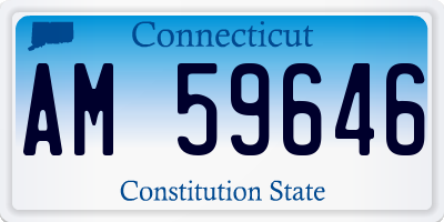 CT license plate AM59646