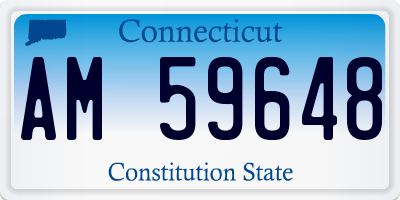 CT license plate AM59648