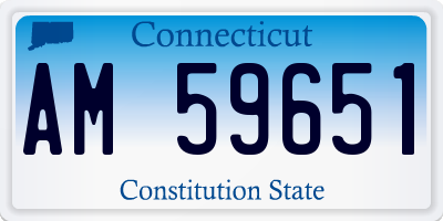 CT license plate AM59651