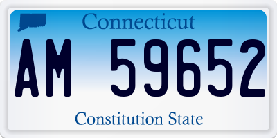 CT license plate AM59652