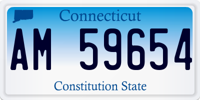 CT license plate AM59654