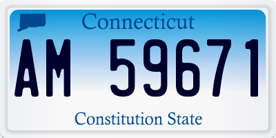 CT license plate AM59671