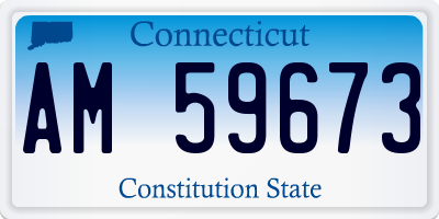 CT license plate AM59673