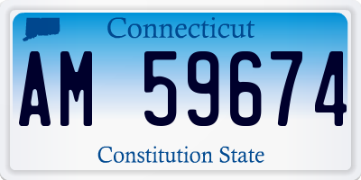 CT license plate AM59674