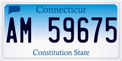 CT license plate AM59675
