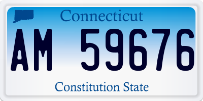 CT license plate AM59676