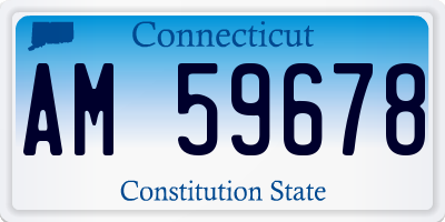 CT license plate AM59678