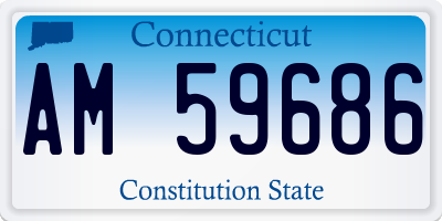 CT license plate AM59686