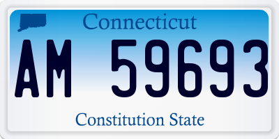 CT license plate AM59693