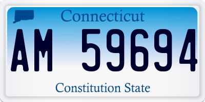 CT license plate AM59694