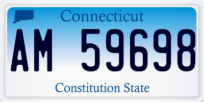 CT license plate AM59698