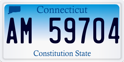 CT license plate AM59704