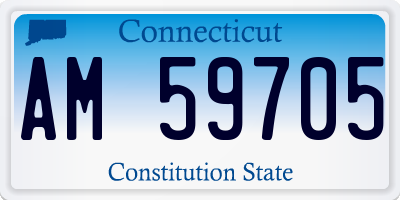 CT license plate AM59705
