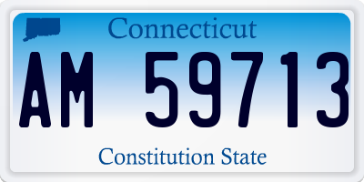 CT license plate AM59713