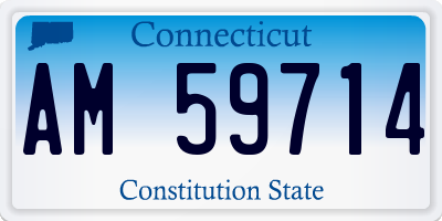 CT license plate AM59714