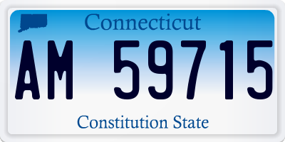 CT license plate AM59715
