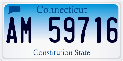 CT license plate AM59716