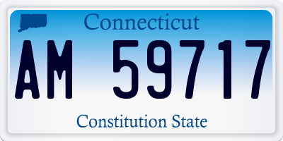CT license plate AM59717