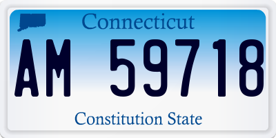 CT license plate AM59718