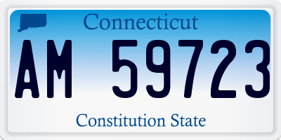CT license plate AM59723