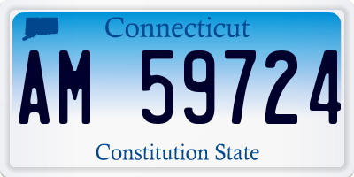 CT license plate AM59724
