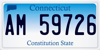 CT license plate AM59726