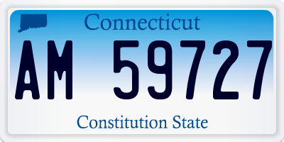 CT license plate AM59727