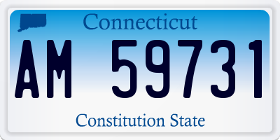 CT license plate AM59731