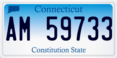 CT license plate AM59733
