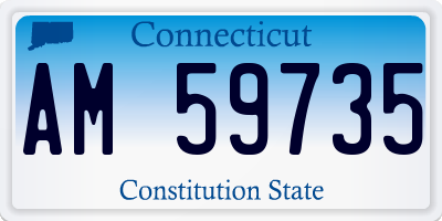 CT license plate AM59735