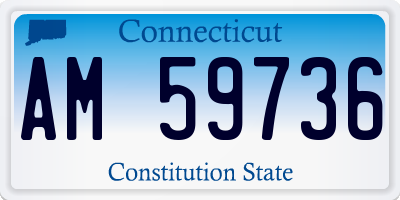 CT license plate AM59736