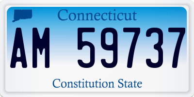 CT license plate AM59737
