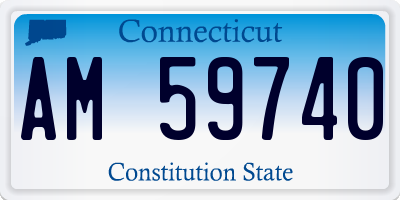 CT license plate AM59740