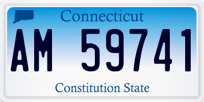 CT license plate AM59741