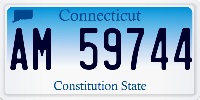 CT license plate AM59744