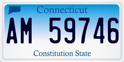 CT license plate AM59746