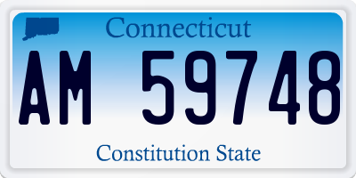 CT license plate AM59748