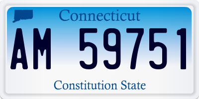 CT license plate AM59751