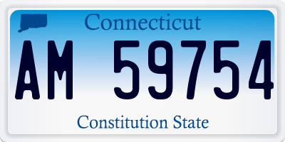CT license plate AM59754
