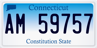 CT license plate AM59757