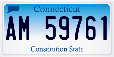CT license plate AM59761